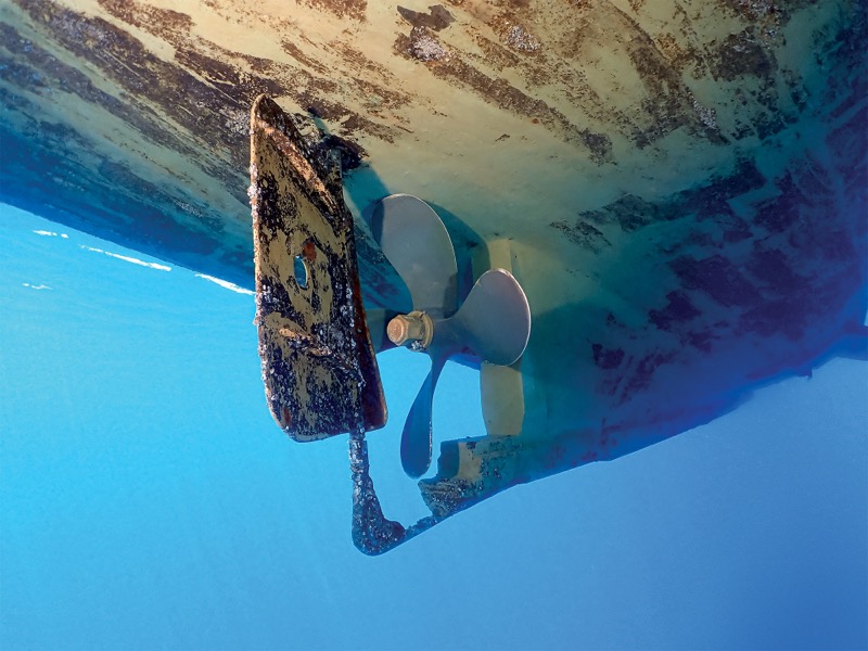 Hull scan example — view from below